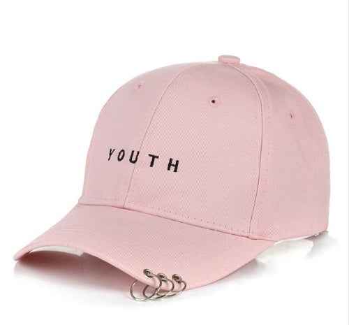 Unisexe Lettre Imprimé Solide Caps Hommes Femmes Anneau Hip Hop Casquette de baseball Coton Snapback Chapeau Pink 2