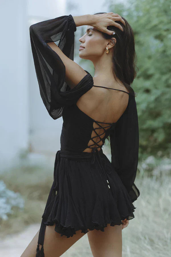 Elda | Stylish Women's Dress – Wrap Design & Pleated Skirt