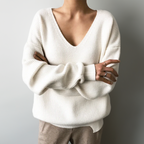 Women's Soft Knit V-Neck Sweater