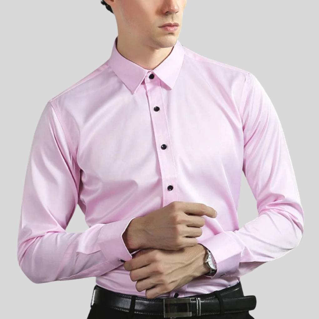Men's Wrinkle-Free Dress Shirt Pink