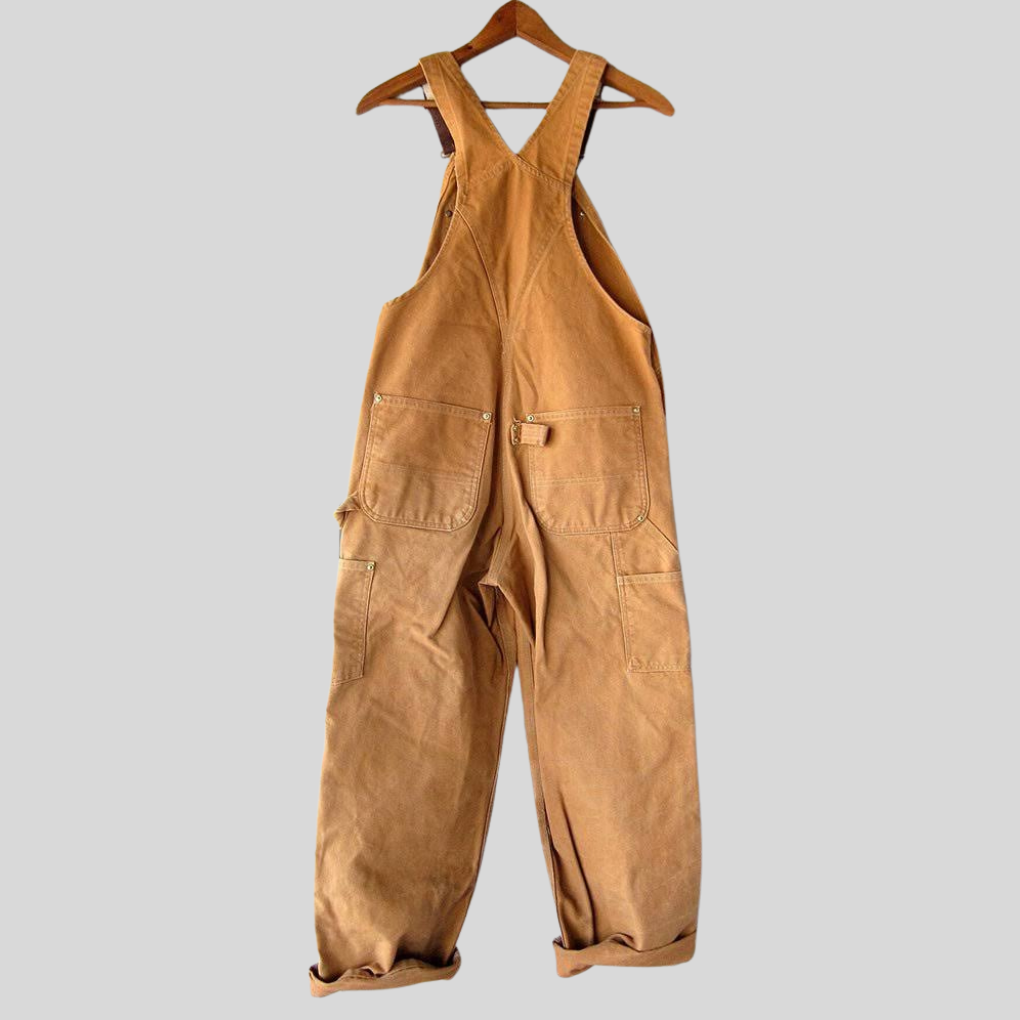 Women's Retro Dungarees with Classic Silhouette Orange