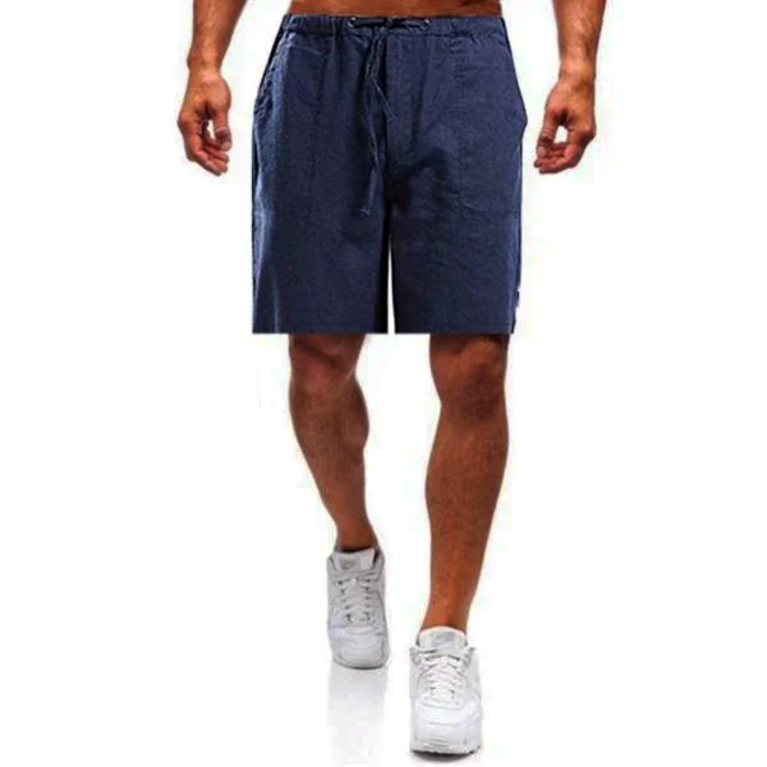 Men's Casual Drawstring Shorts for Comfortable Summer Wear Blue