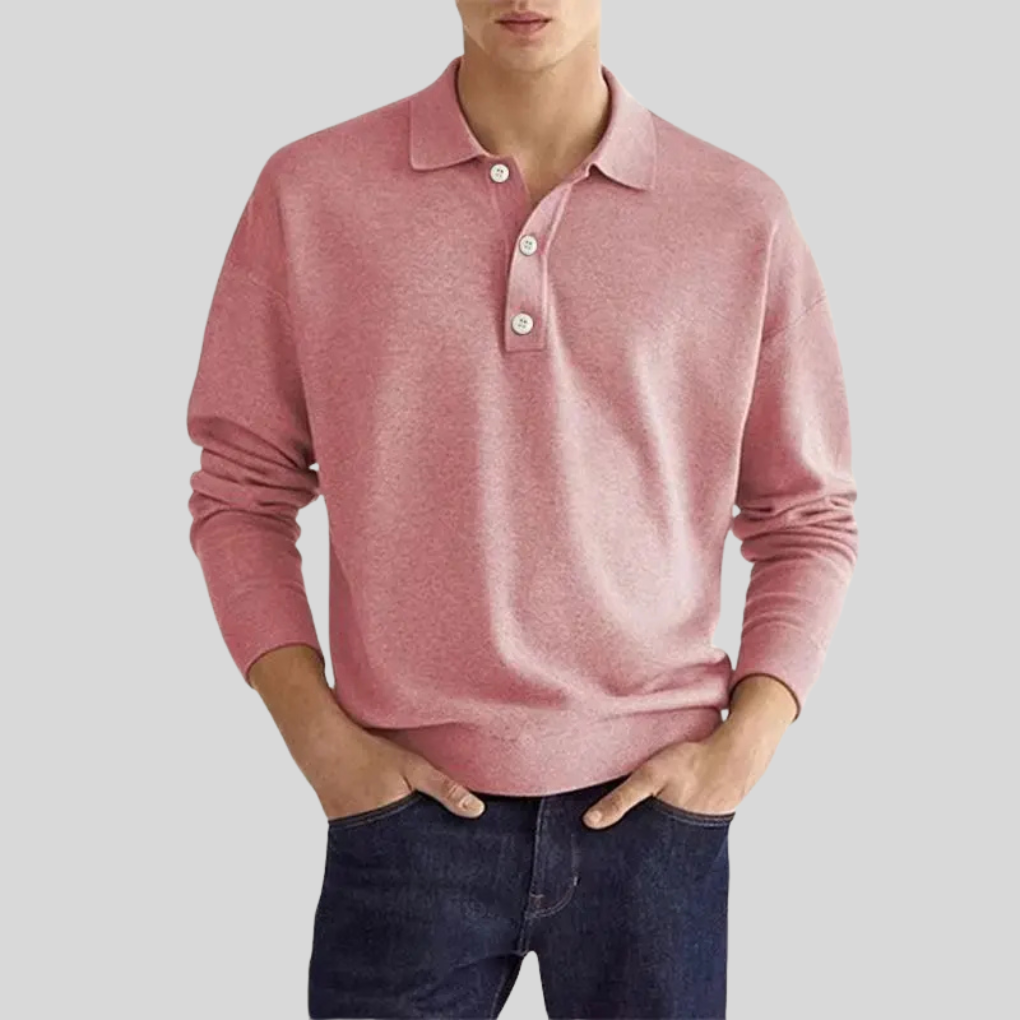 Men's Classic Cotton Polo Shirt – Fresh Look for Daily Wear Pink