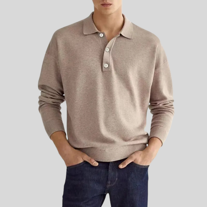 Men's Classic Cotton Polo Shirt – Fresh Look for Daily Wear Khaki