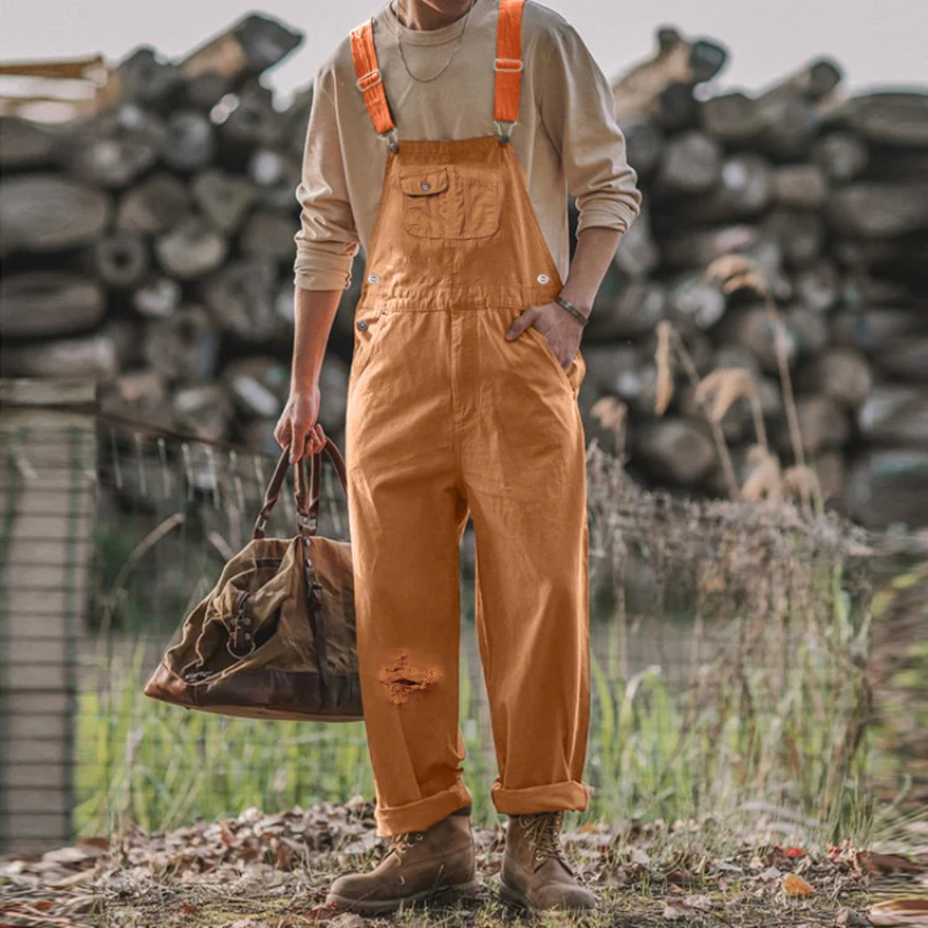 Women's Adjustable Garden Dungarees Brown
