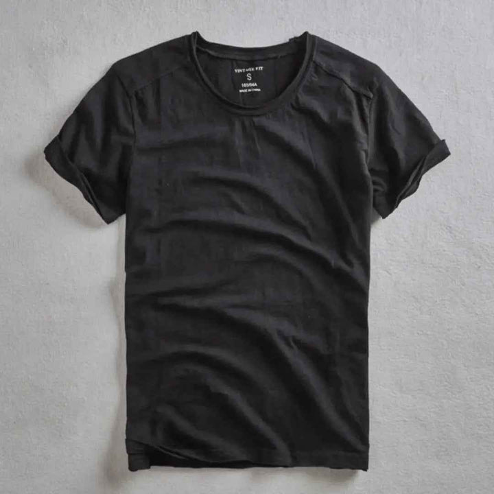 Men's Vintage Cotton T-Shirt Black