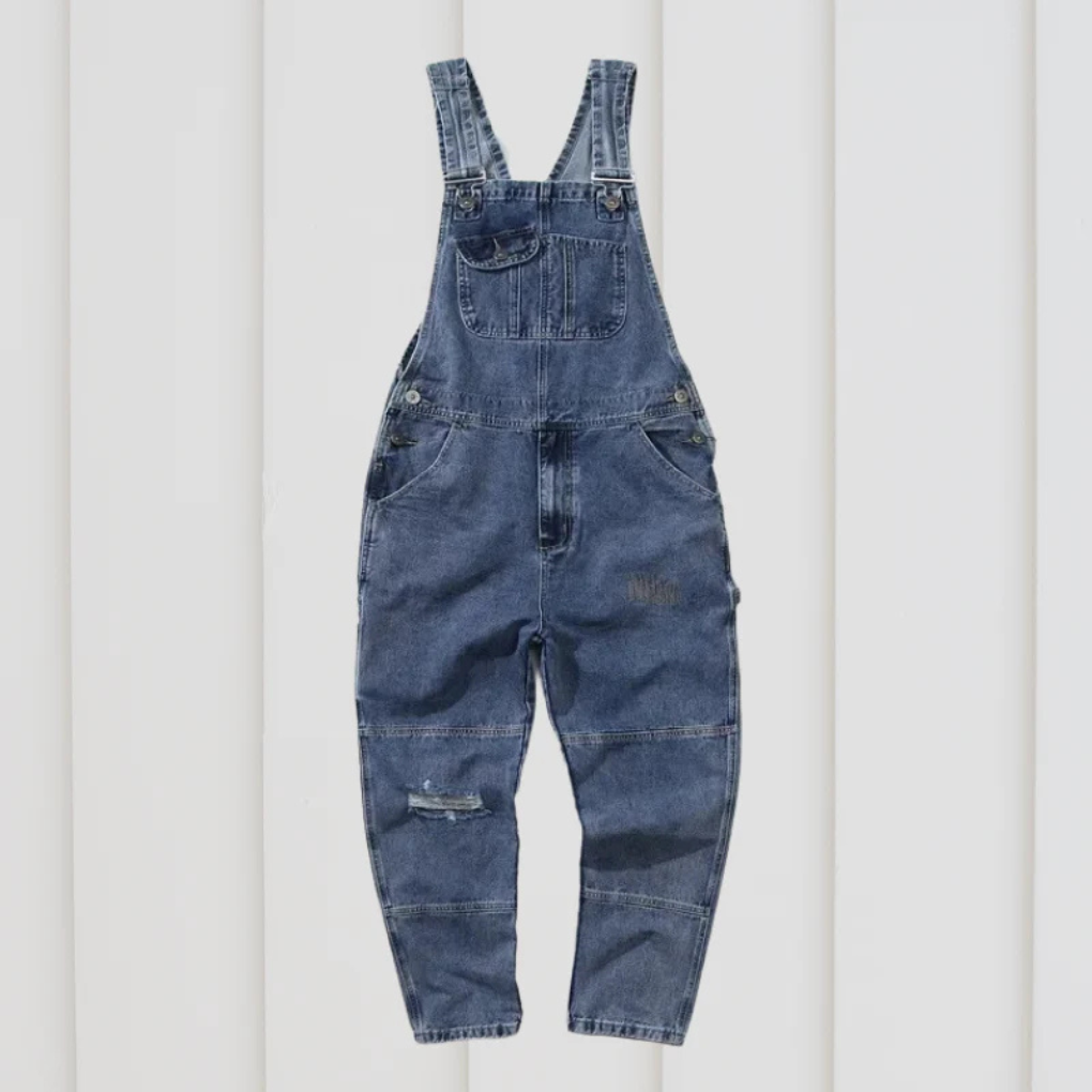 Women's Adjustable Garden Dungarees Blue