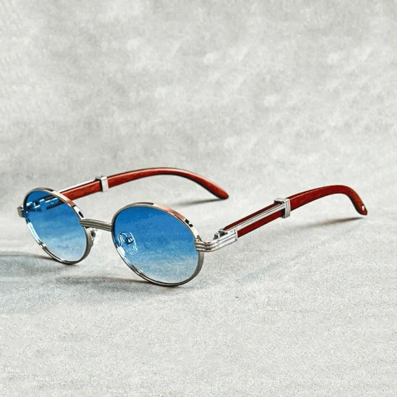 Artistic Designer Sunglasses Inspired by Renaissance Style Sapphire