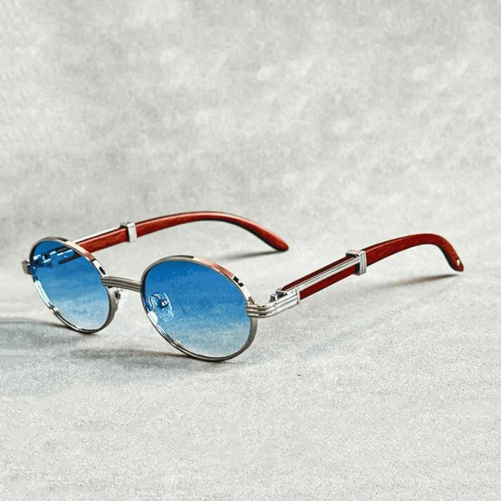 Artistic Designer Sunglasses Inspired by Renaissance Style Sapphire