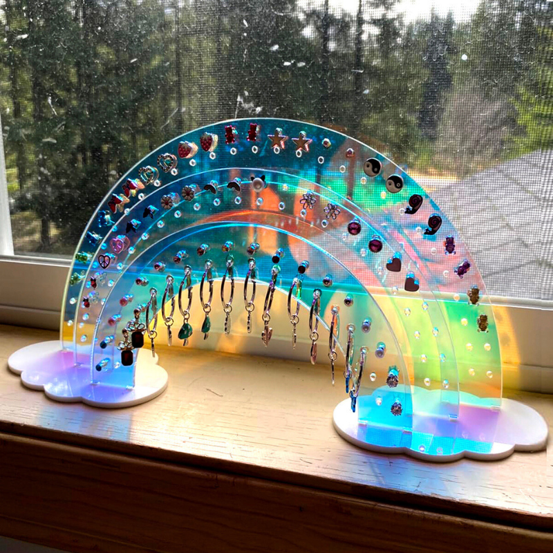 Colorful Jewelry Organizer with Mirror