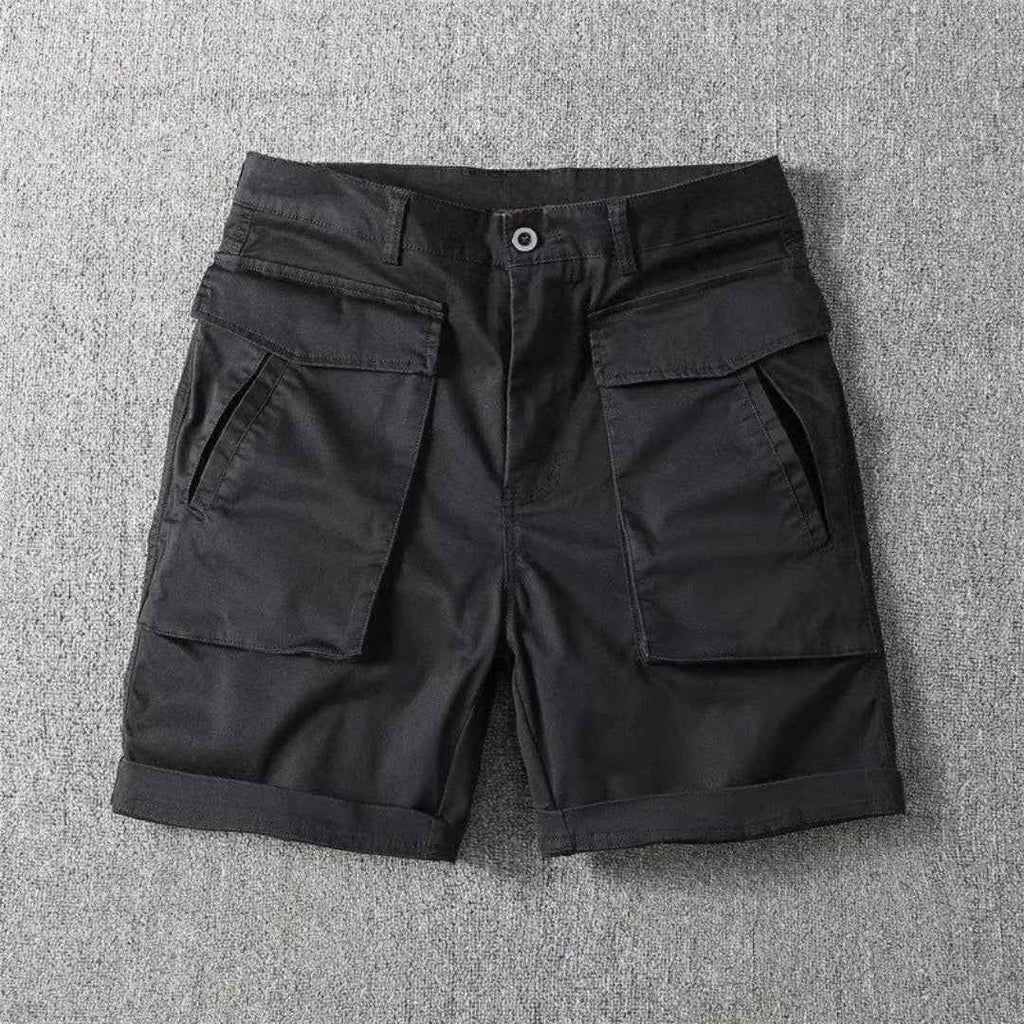 Men's Utility Cargo Shorts - Versatile and Functional Design Black