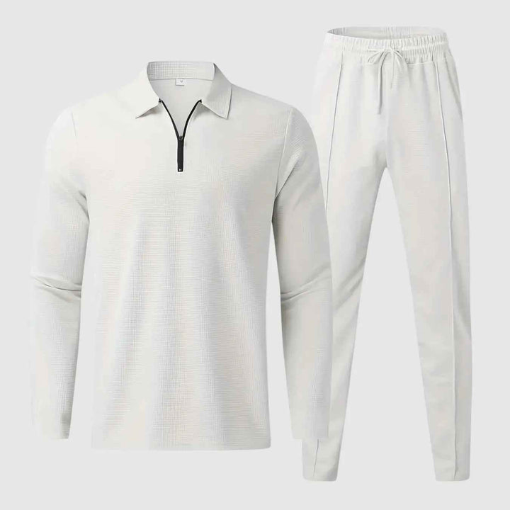 Men's Premium Motion Tracksuit - Apollo Style White