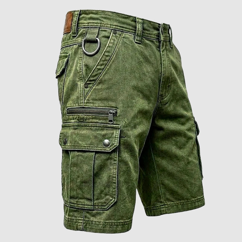 Men's Vintage Washed Cargo Utility Shorts