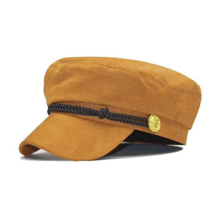 Vintage Deerskin Velvet Octagonal Hats - Luxurious Style for Every Occasion