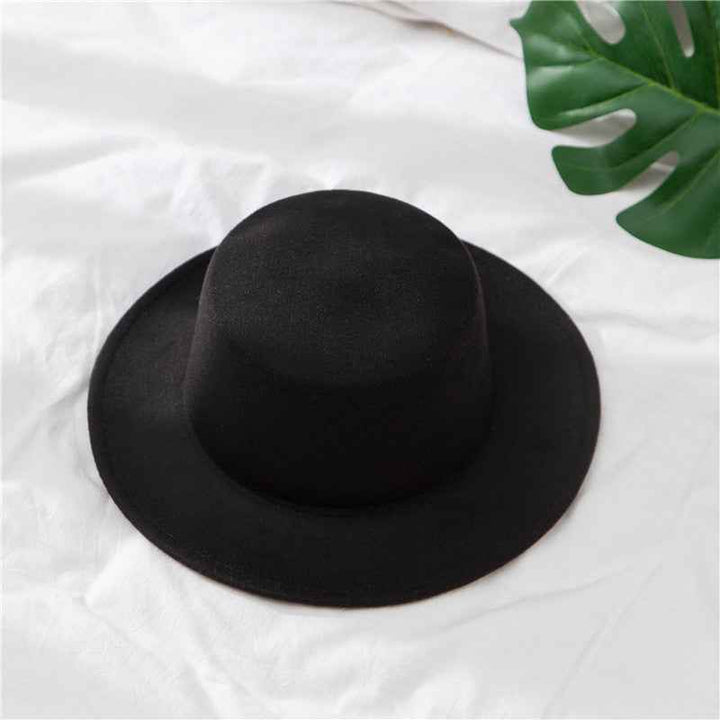Vintage Gentleman British Style Woolen Hats For Men And Women Navy Blue adjustable
