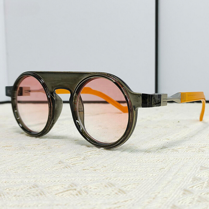 Vintage-Inspired Orbit Sunglasses Black Tea