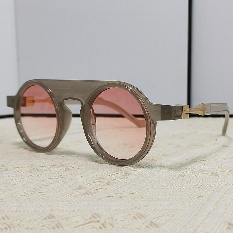 Vintage-Inspired Orbit Sunglasses Gray Tea