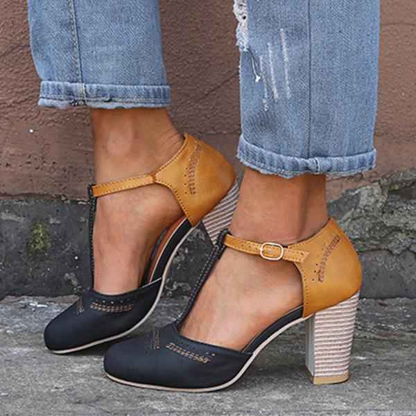 Vintalora | Women's Comfortable Black High Heels