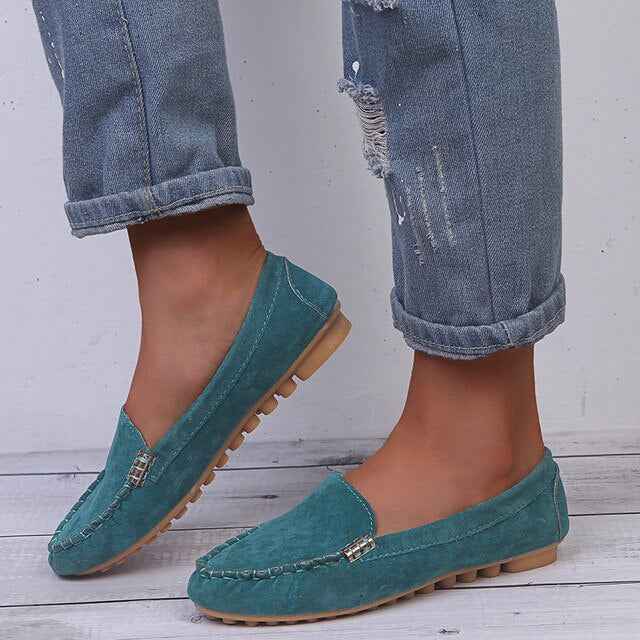 Women's Stylish Casual Slip-On Flat Loafers Green