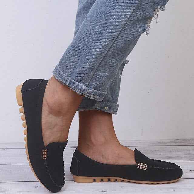 Women's Stylish Casual Slip-On Flat Loafers Black