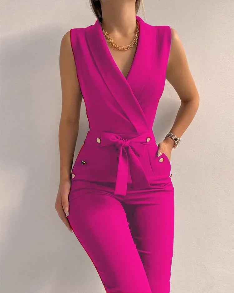 Women's Luxury Jumpsuit - Elegant and Stylish Design Pink