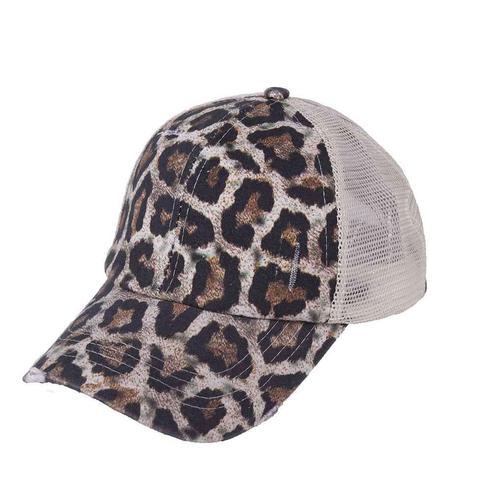 Washed Light Board Cap - Perfect for Outdoor Adventures and Everyday Style Leopard
