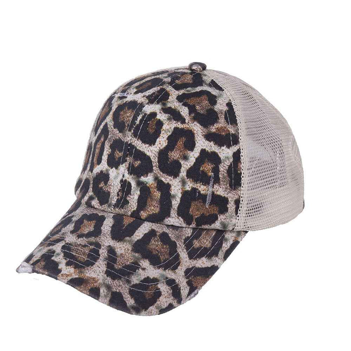 Washed Light Board Cap - Perfect for Outdoor Adventures and Everyday Style Leopard
