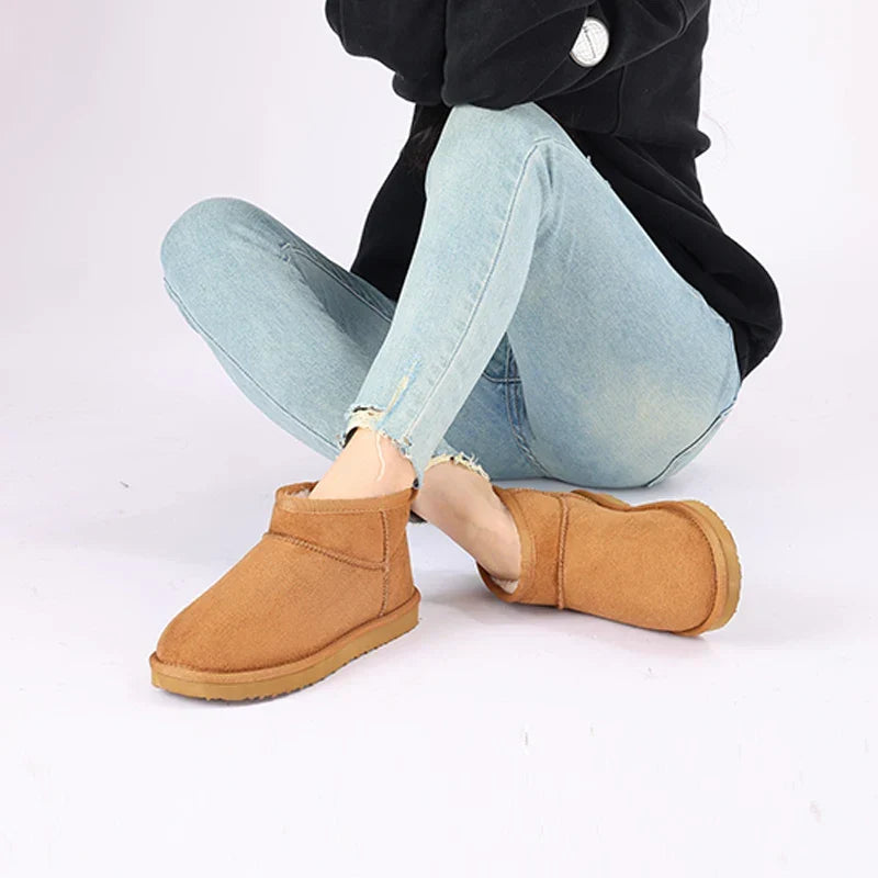 Women's Waterproof Fuzzy Winter Snow Boots for Warmth