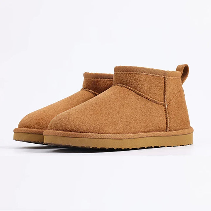 Women's Waterproof Fuzzy Winter Snow Boots for Warmth Brown