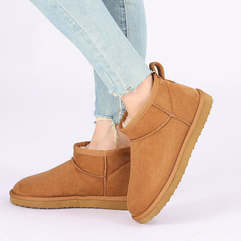 Women's Waterproof Fuzzy Winter Snow Boots for Warmth