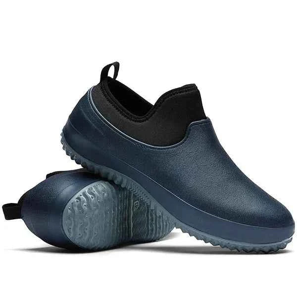 Men's Water-Resistant Slip-On Safety Work Shoes Blue