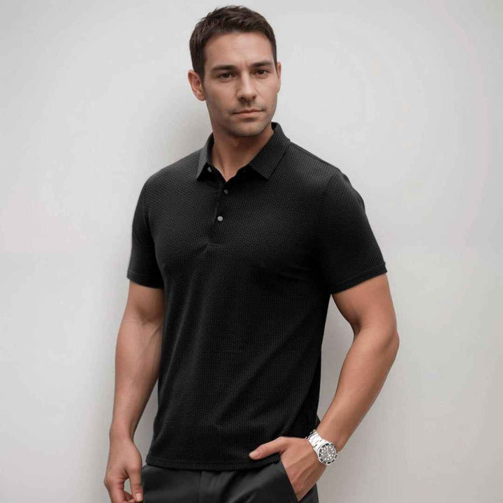 Men's Stylish Performance Polo Shirt Black
