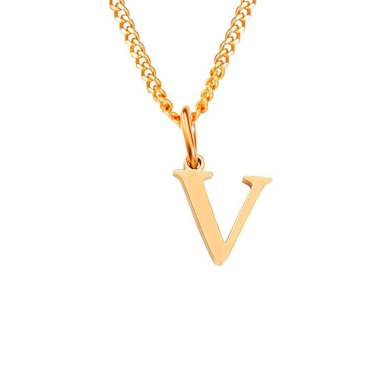 Sophia | Women's Necklace - 14k Stainless Steel, Timeless Elegance V Rose Gold