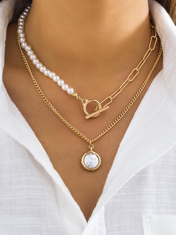 Ricci | Women's Refined Necklace - Timeless Imitation Pearls Default