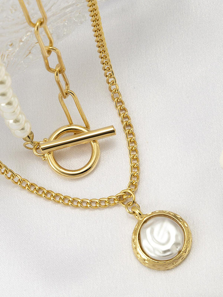 Ricci | Women's Refined Necklace - Timeless Imitation Pearls