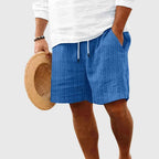 Men's Summer Striped Shorts - Willow Design Blue