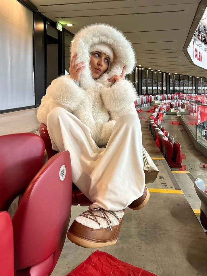 Winter Faux Fur Jacket for Women | Cozy & Warm Fluffy Outerwear