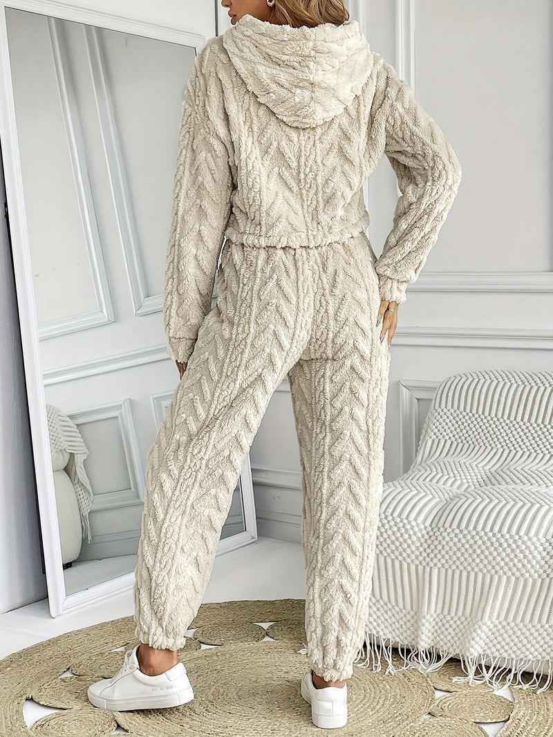 Women's Cozy Two-Piece Winter Hoodie Set