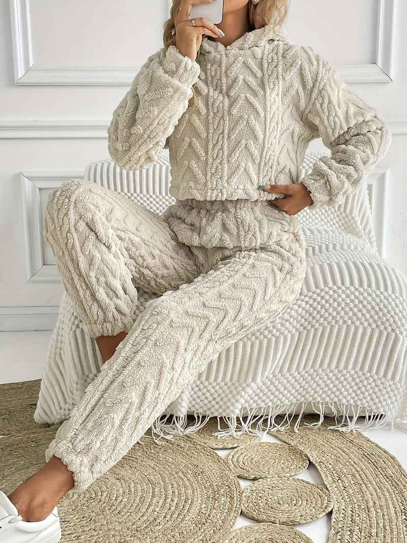 Women's Cozy Two-Piece Winter Hoodie Set
