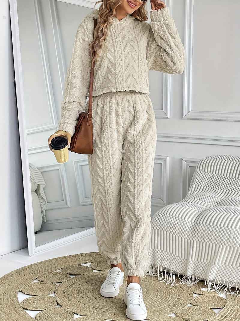 Women's Cozy Two-Piece Winter Hoodie Set
