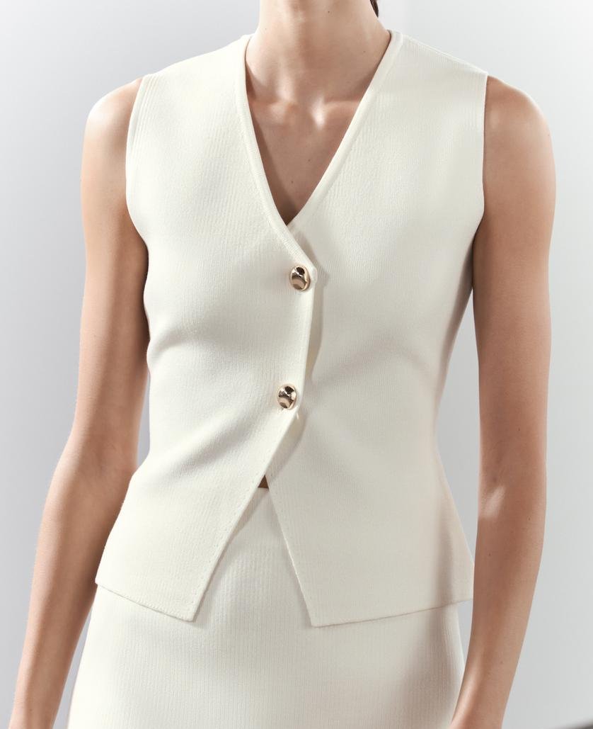 Imara | Women's Sleeveless Gilet Top - Elegant and Minimalistic