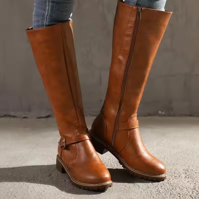 Women's Leather Knee-High Fashion Boots