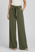 Women's Wide-Leg Drawstring Palazzo Trousers