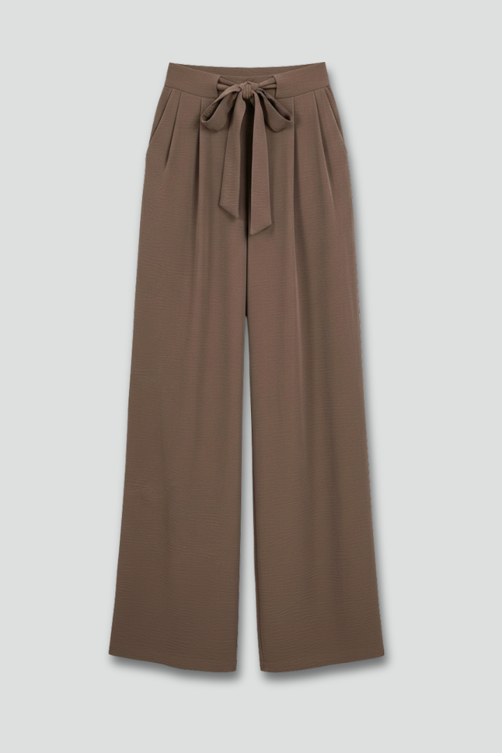 Women's Wide-Leg Drawstring Palazzo Trousers