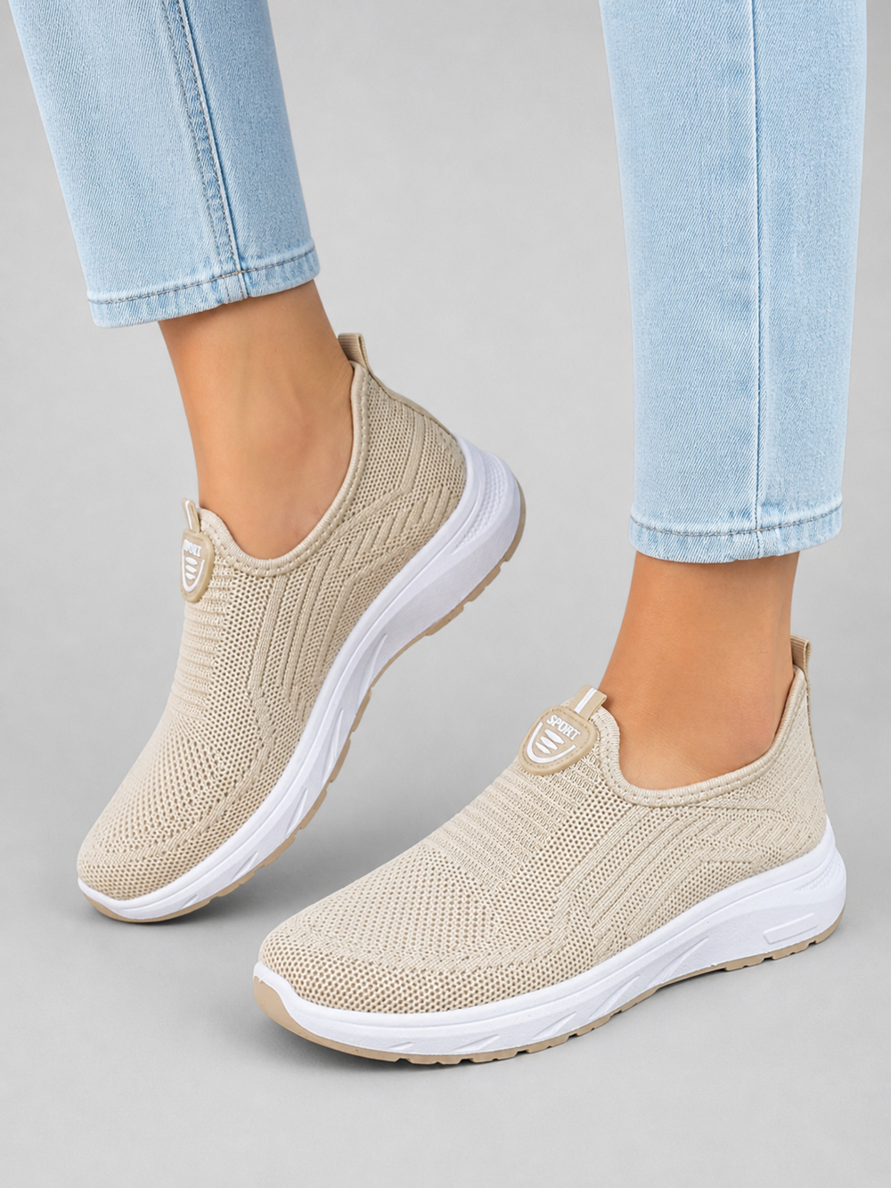 Women's Comfort Slip-On Trainers – Breathable Casual Footwear