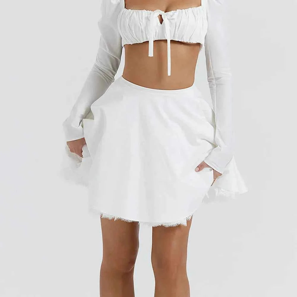 Womens A-Line High Waist Skater Skirt - Flared and Elegant Design