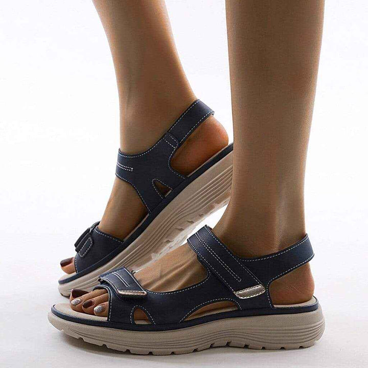 Women's Adjustable Sport Sandals with Cushioned Platform Blue