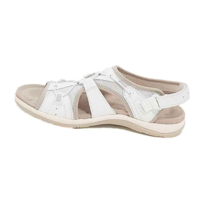 Women's Adjustable Sports Sandals with Velcro Straps and Ventilation White