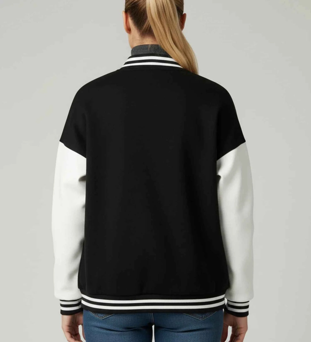 Women's Applique Letter Varsity Jacket
