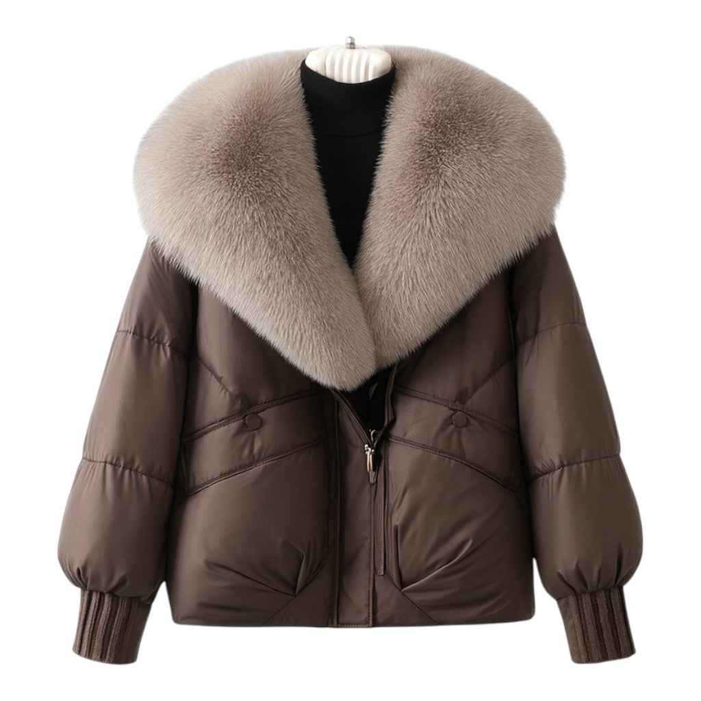 Women's Avalanche Puffer Jacket - Stylish Winter Outerwear Brown
